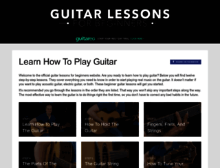 guitarlessonsforbeginners.com screenshot