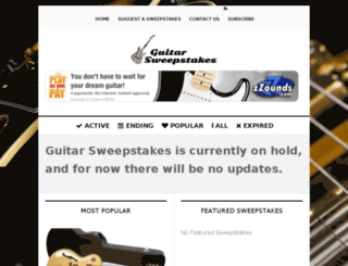 guitarsweepstakes.com screenshot