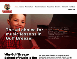 gulfbreezeschoolofmusic.com screenshot