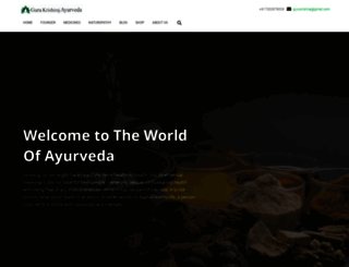 gurukrishirajayurveda.com screenshot