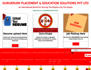 gurukrupaplacement.com screenshot