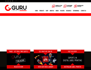 gurulabels.com.au screenshot
