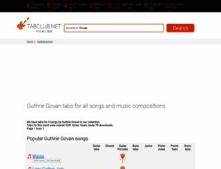 guthrie-govan.tabclub.net screenshot