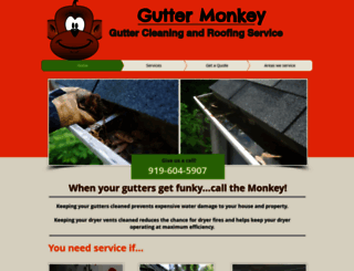 guttermonkeync.com screenshot