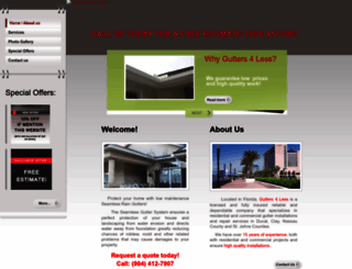 gutters4lessjax.com screenshot