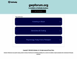 gwpforum.org screenshot