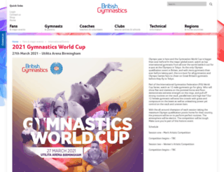 gymnasticsworldcup.co.uk screenshot