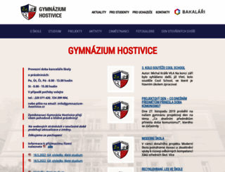gymnazium-hostivice.cz screenshot