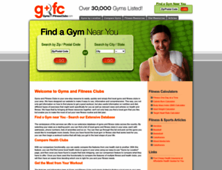 gymsandfitnessclubs.com screenshot