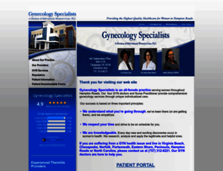 gynspecialistschesapeake.com screenshot