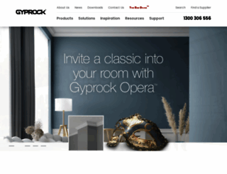 gyprock.com.au screenshot