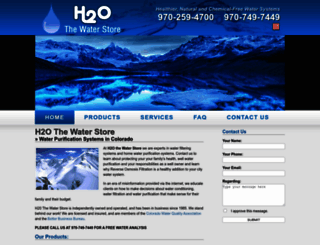 h2owaterstore.com screenshot