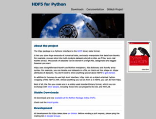 h5py.org screenshot