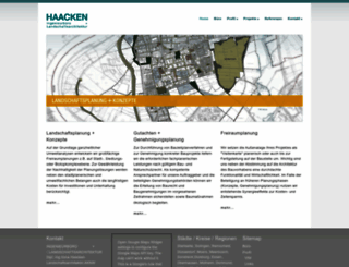 haacken-landschaftsarchitektur.de screenshot