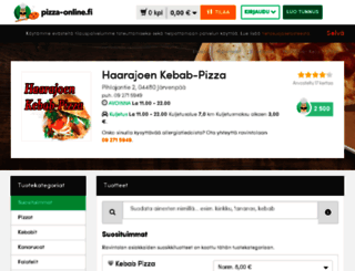 haarajoenkebabpizza.pizza-online.fi screenshot