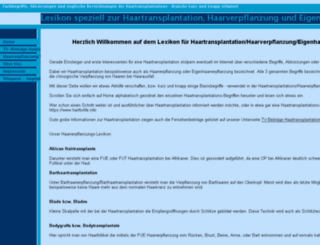 haartransplantation-lexikon.com screenshot