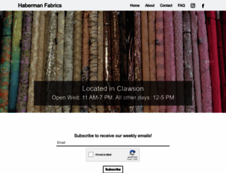 habermanfabrics.com screenshot