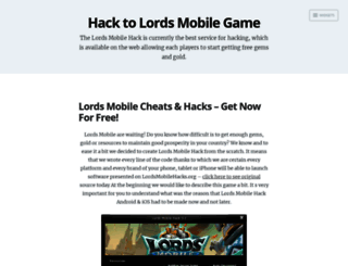 hackslordsmobile.wordpress.com screenshot