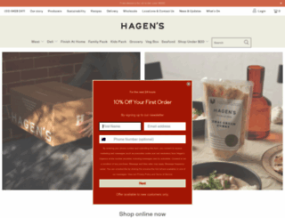 hagens-organics.myshopify.com screenshot