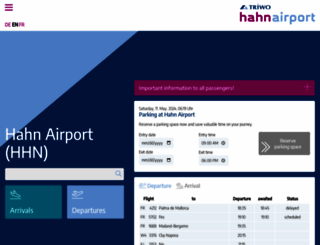hahn-airport.de screenshot