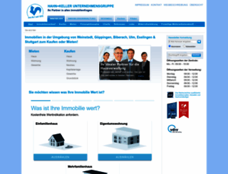 hahn-keller-immobilien.de screenshot