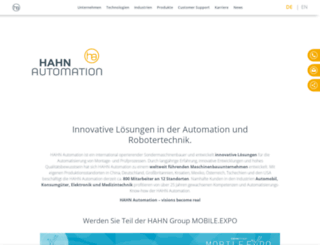 hahnautomation.com screenshot