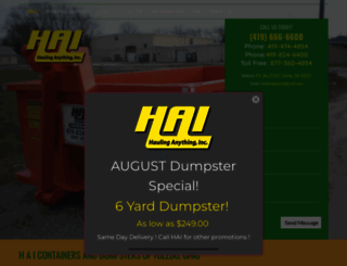 haidumpsters.com screenshot