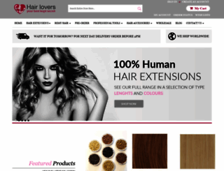 hairextensionlovers.com screenshot