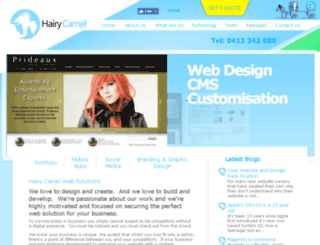 hairycamelwebsolutions.com.au screenshot
