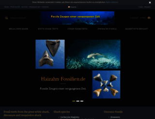 haizahn-fossilien.de screenshot