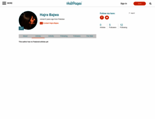 hajrabajwa.hubpages.com screenshot