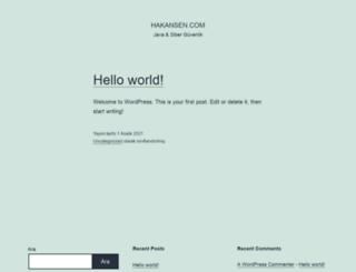 hakansen.com screenshot