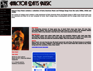 halcyondaysmusic.com screenshot