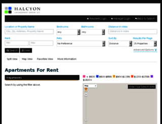 halcyonmanagement-reslisting.securecafe.com screenshot
