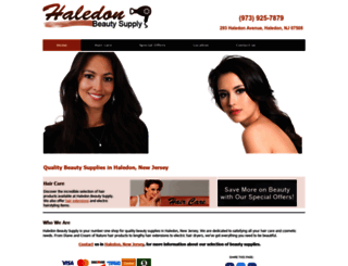 haledonbeautysupply.com screenshot