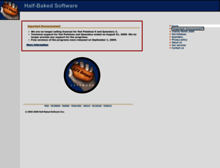halfbakedsoftware.com screenshot