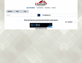 halfhillauctions.hibid.com screenshot
