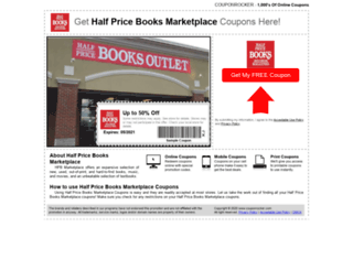 halfpricebooks.couponrocker.com screenshot