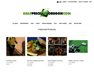 halfpriceoregon.com screenshot
