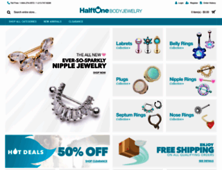 halftonebodyjewelry.com screenshot