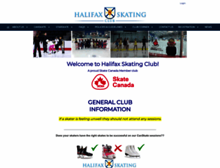 halifaxskatingclub.com screenshot