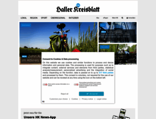 haller-kreisblatt.de screenshot