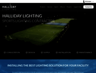 halliday-lighting.co.uk screenshot