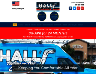 hallsairredding.com screenshot