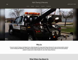 hallstowingandrecovery.com screenshot