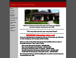 halseyeastanimalclinic.com screenshot
