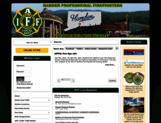 hamdenfirefighters.org screenshot