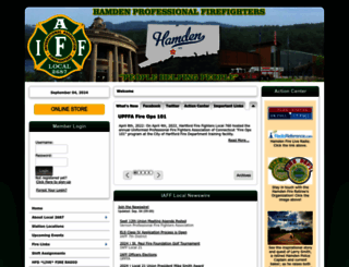 hamdenfirefighters.org screenshot