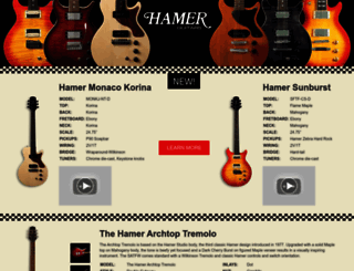 hamerguitars.com screenshot
