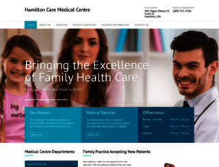 hamiltoncaremedicalcentre.com screenshot
